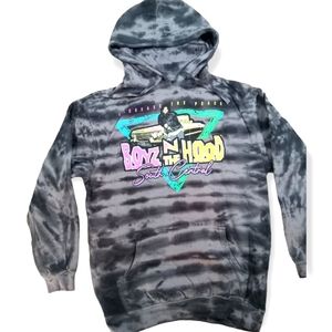 Boyz n the Hood official pullover hoodie Grey tie dye medium